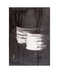 Original art work from the under the moonlight series of Sachiyo Kaneko, poet of the magical ink, shoka, Japanese calligrapher. sumi ink, silver and pure gold on paper.