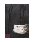 Original art work from the under the moonlight series of Sachiyo Kaneko, poet of the magical ink, shoka, Japanese calligrapher. sumi ink, silver on paper.