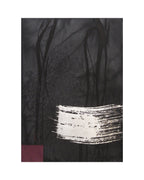 Original art work from the under the moonlight series of Sachiyo Kaneko, poet of the magical ink, shoka, Japanese calligrapher. sumi ink, silver on paper.