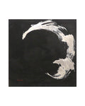 Original art work from the under the moonlight series of Sachiyo Kaneko, poet of the magical ink, shoka, Japanese calligrapher. sumi ink, silver on paper.