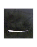 Original art work from the under the moonlight series of Sachiyo Kaneko, poet of the magical ink, shoka, Japanese calligrapher. sumi ink, silver on paper.