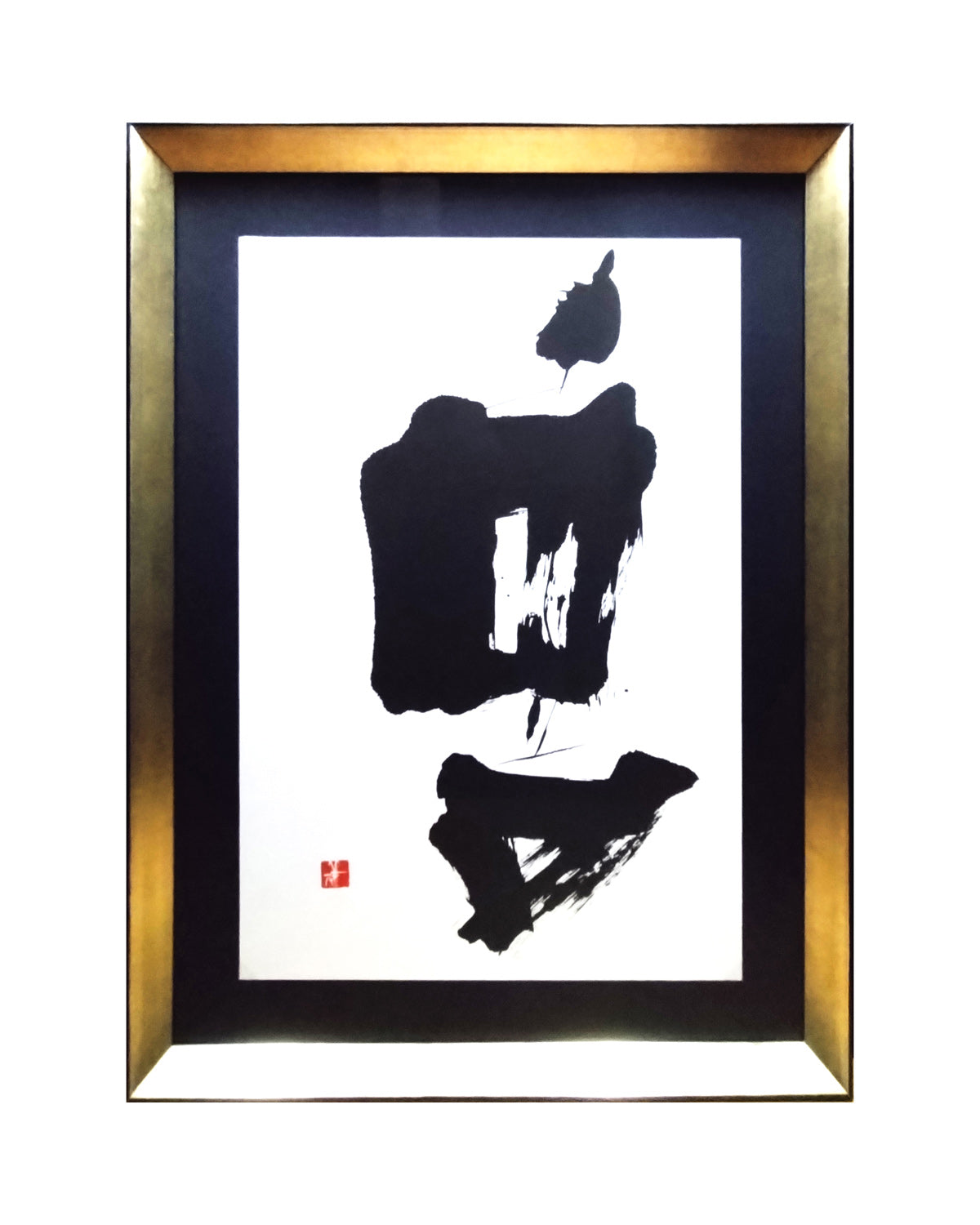 Original art work of SHO, Japanese calligraphy, by Sachiyo Kaneko, the poet of magical ink.