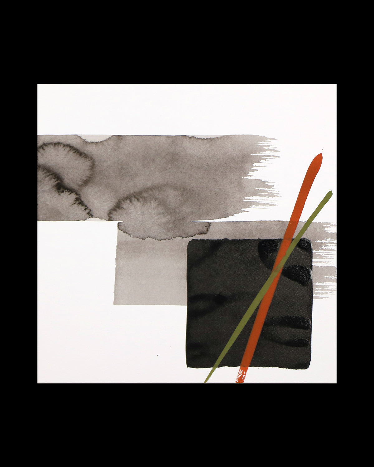 Original art work.
Rather than freeing us from the concept of time, this series is more about taking us to a different space in an instant.
At first glance, the works look pop, but the materials themselves have a relaxing power, as they are made of Japanese ink and Japanese painting pigments dissolved in natural glue.
The simple composition makes this a difficult challenge that tests the expressive power of the lines, and it is filled with Sachiyo Kaneko’s unique charm.
